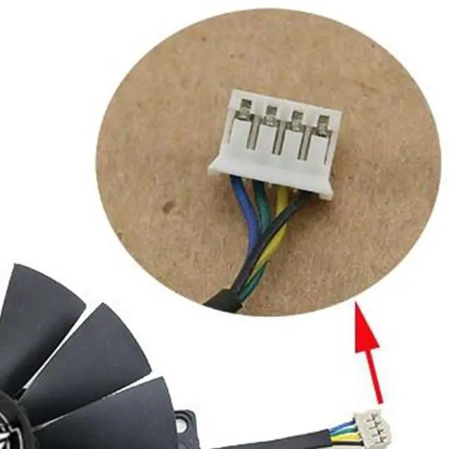 Alt view image 6 of 6 - Graphics Card Cooling Fans Suitable forASUS Dual RX 580 for ROG Strix RX 470 570 GTX 1050 1050Ti Gaming Series Desktop FDC10M12S9-C 95mm 12V 0.25A 4Pin Video Card Cooler Fans GPU Fan (2PCS)