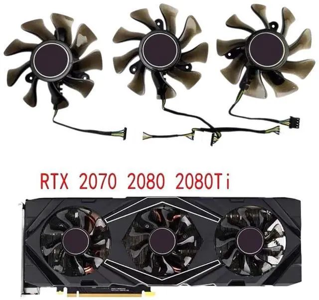 Alt view image 2 of 6 - 3pcs/ lot Graphics Card Cooling Fans Suitable forGalax GeForce RTX 2070 2080 2080TI SG Edition Series Desktop GA82S2H 75mm 12V 0.36A 4Pin Video Card Cooler Fans GPU Fan (3PCS)