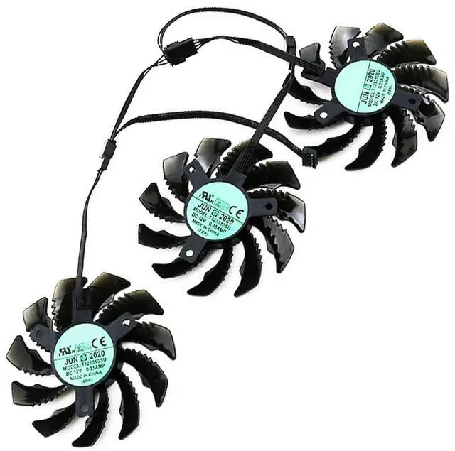 Main image of 3pcs/ lot Graphics Card Cooling Fans Suitable forGigabyte forAORUS GTX 1060 1070 1080 G1 GTX 1070Ti 1080Ti Gaming forNVIDIA GTX 960 970 980Ti P104 Desktop T128010SU 78mm 12V 0.50A 4Pin GPU Fan (3PCS)
