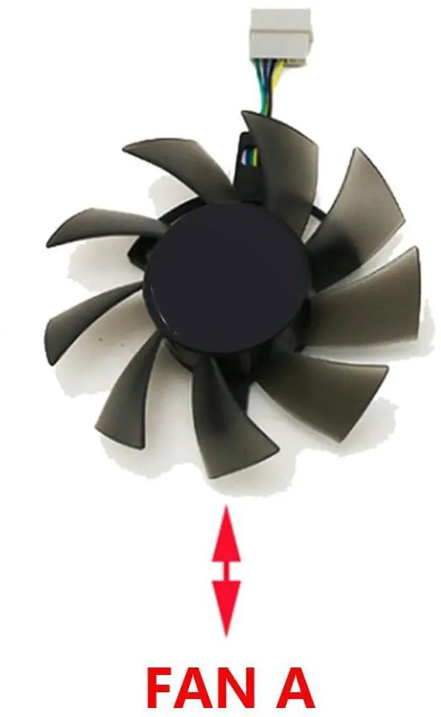 Alt view image 5 of 6 - Graphics Card Cooling Fans Suitable forASUS TUF GTX 1650 1650S 1660 1660S 1660Ti Gaming for TUF RTX 2060 Gaming Series Desktop FD8015U12D 75mm 12V 0.50A 6Pin Video Card Cooler Fans GPU Fan (Fan-A)