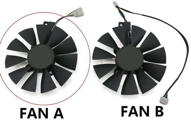 Alt view image 5 of 6 - Graphics Card Cooling Fans Suitable forASUS RX470 Mini Dual RX480 Expedition RX570 580 Expedition GTX1060 1070 Dual GTX1060 1070 Series Desktop FDC10U12S9-C 87mm 12V 0.45A 4Pin (Fan-A)