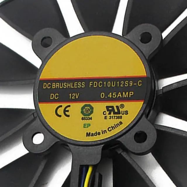 Alt view image 6 of 6 - Graphics Card Cooling Fans Suitable forASUS RX470 Mini Dual RX480 Expedition RX570 580 Expedition GTX1060 1070 Dual GTX1060 1070 Series Desktop FDC10U12S9-C 87mm 12V 0.45A 4Pin (Fan-A)
