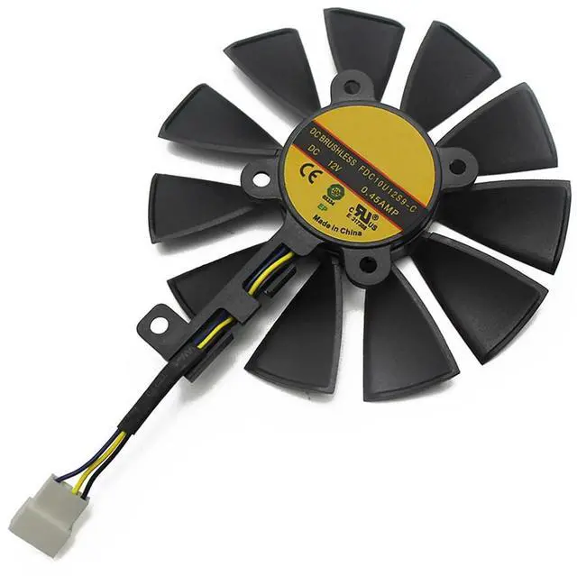 Main image of Graphics Card Cooling Fans Suitable forASUS RX470 Mini Dual RX480 Expedition RX570 580 Expedition GTX1060 1070 Dual GTX1060 1070 Series Desktop FDC10U12S9-C 87mm 12V 0.45A 4Pin (Fan-A)