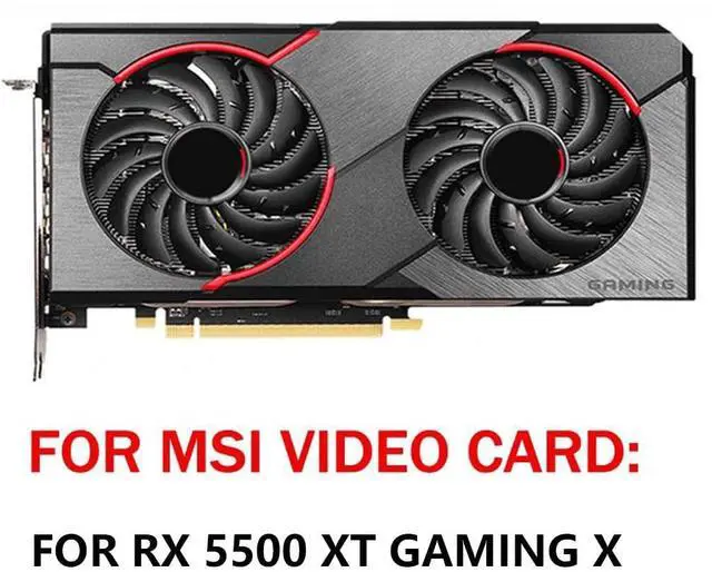 Alt view image 2 of 6 - Graphics Card Cooling Fans Suitable forMSI Radeon RX 5500 XT Gaming X Series Desktop PLD09210S12HH 85mm 12V 0.40A 4Pin Video Card Cooler Fans GPU Fan
