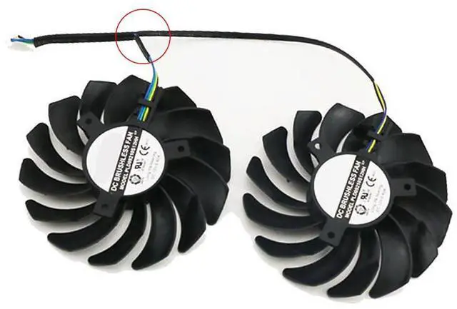 Alt view image 5 of 6 - Graphics Card Cooling Fans Suitable forMSI Radeon RX 5500 XT Gaming X Series Desktop PLD09210S12HH 85mm 12V 0.40A 4Pin Video Card Cooler Fans GPU Fan