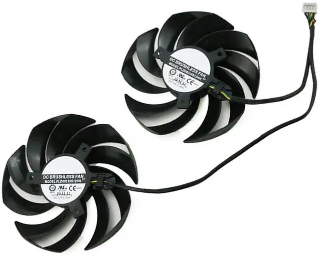 Main image of Graphics Card Cooling Fans Suitable for MSI RX 6800 6800XT 6900XT RTX 3060 3060TI 3070 3070TI 3080 3080TI 3090 Gaming X Trio Series Desktop PLD09210S12HH 90mm 0.40A 4Pin (Fan-A)