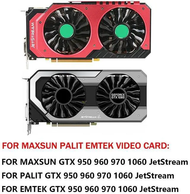 Alt view image 3 of 6 - Graphics Card Cooling Fans Suitable for MAXSUN PALIT EMTEK GTX 950 960 970 1060 Jetstream Series Desktop GA92S2H 85mm 12V 0.35A 4Pin Video Card Cooler Fans GPU Fan (Fan-A)