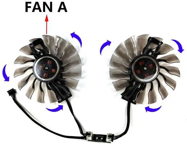 Alt view image 6 of 6 - Graphics Card Cooling Fans Suitable for MAXSUN PALIT EMTEK GTX 950 960 970 1060 Jetstream Series Desktop GA92S2H 85mm 12V 0.35A 4Pin Video Card Cooler Fans GPU Fan (Fan-A)