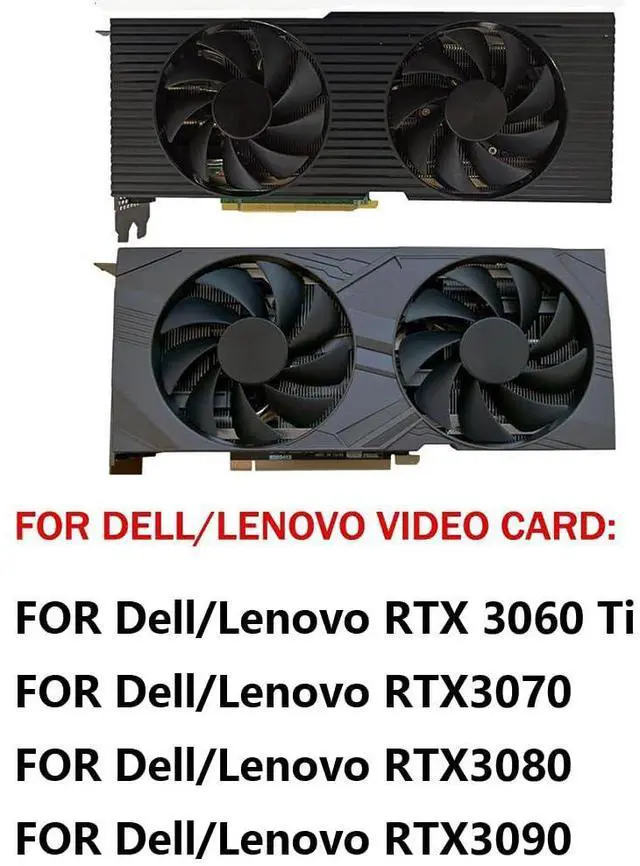 Alt view image 3 of 6 - Graphics Card Cooling Fans Suitable forDELL forLenovo RTX 3060Ti 3070 3080 3090 Series Desktop PLA09215B12H 85mm 12V 0.55A 4Pin + 2PIN Video Card Cooler Fans GPU Fan (Fan-A)