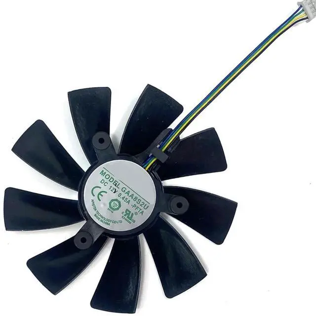 Main image of Graphics Card Cooling Fans Suitable forPowerColor forDATALAND RX 580 590 5700 5700XT 5600XT X Warlord X Ares Plus Series Desktop GAA8S2U 100mm 12V 0.45A 4Pin Video Card Cooler Fans (Fan-A)