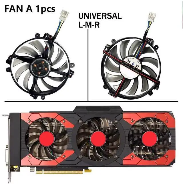 Alt view image 2 of 6 - Graphics Card Cooling Fans Suitable forPNY LEADTEK Manli GTX 1070 1070ti 1080 Series Desktop FD7010H12D 75mm 12V 0.25A 4Pin Video Card Cooler Fans GPU Fan (Fan-A)