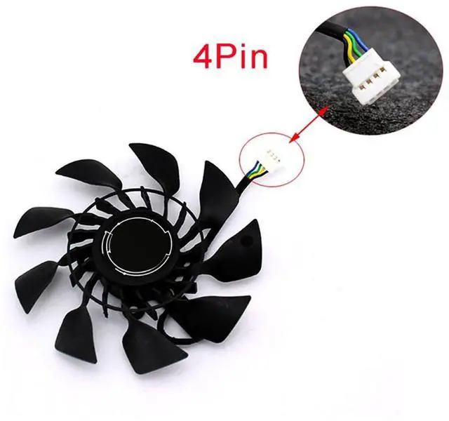 Alt view image 6 of 6 - Graphics Card Cooling Fans Suitable forASUS GTX 780 780TI 970 980 R9 280 280X 290 290X 390X Matrix Series Desktop T129215SU 95mm 12V 0.5A 5Pin Video Card Cooler Fans GPU Fan (Fan-B)