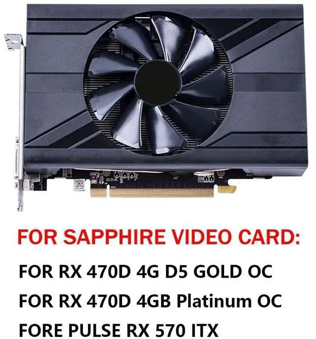 Alt view image 3 of 6 - Graphics Card Cooling Fans Suitable forSapphire RX 470D Gold OC RX 470D Platinum OC RX 570 Pulse ITX Series Desktop T129215SU 85mm 12V 0.5A 4Pin Video Card Cooler Fans GPU Fan