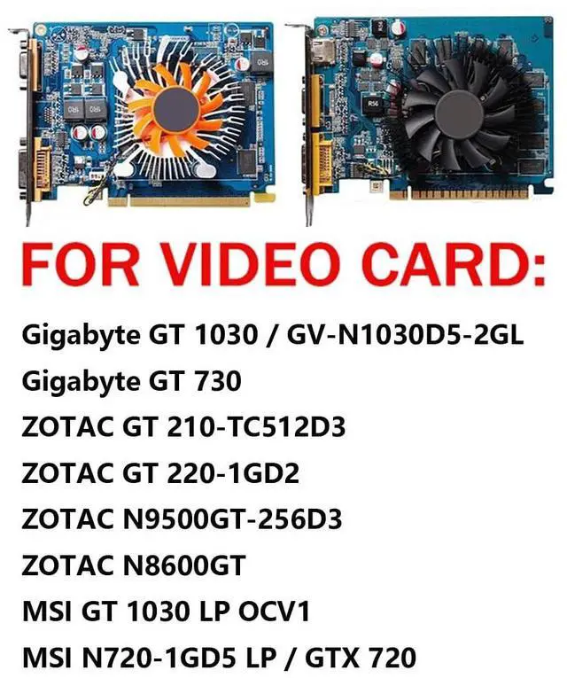 Alt view image 3 of 6 - Graphics Card Cooling Fans Suitable forGigabyte GT 1030 GT 730 forZOTAC GT 210 220 N9500 N8600GT forMSI GTX 720 GT 1030 N720 Series Desktop PLD05010S12L 47mm 12V 0.1A 2Pin
