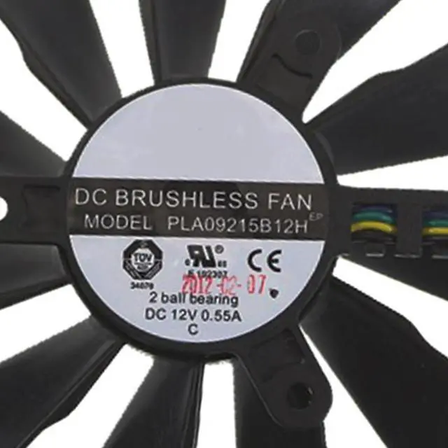 Alt view image 5 of 6 - Graphics Card Cooling Fans Suitable forMSI GTX 950 1060 R6 770 N550GTX Ti N640GT N650 N450 R7 250 360 R7750 R7770 Series Desktop PLA09215B12H 85mm 12V 0.55A 4Pin Video Card Cooler Fans GPU Fan