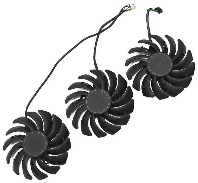 Alt view image 6 of 6 - Graphics Card Cooling Fans Suitable forMSI RTX 3060 3060Ti 3070 3070TI 3080 3080TI 3090 Ventus 3X Series Desktop PLD09210S12HH PLD09210B12HH 85mm 12V 0.40A 4Pin Video Card Cooler Fans GPU Fan