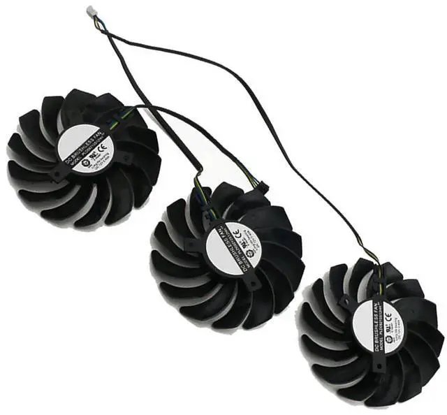 Main image of Graphics Card Cooling Fans Suitable forMSI RTX 3060 3060Ti 3070 3070TI 3080 3080TI 3090 Ventus 3X Series Desktop PLD09210S12HH PLD09210B12HH 85mm 12V 0.40A 4Pin Video Card Cooler Fans GPU Fan