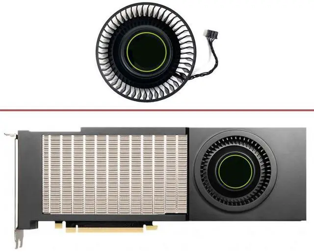 Alt view image 2 of 6 - Graphics Card Cooling Fans Suitable forMSI RTX 3080 3090 AERO Turbo Series Desktop PLB08025B12HH 80mm 12V 2.50A 4Pin Video Card Cooler Fans GPU Fan