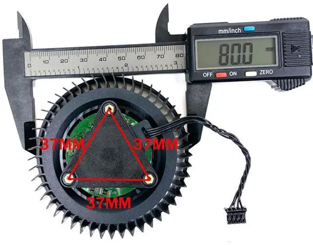 Alt view image 4 of 6 - Graphics Card Cooling Fans Suitable forMSI RTX 3080 3090 AERO Turbo Series Desktop PLB08025B12HH 80mm 12V 2.50A 4Pin Video Card Cooler Fans GPU Fan