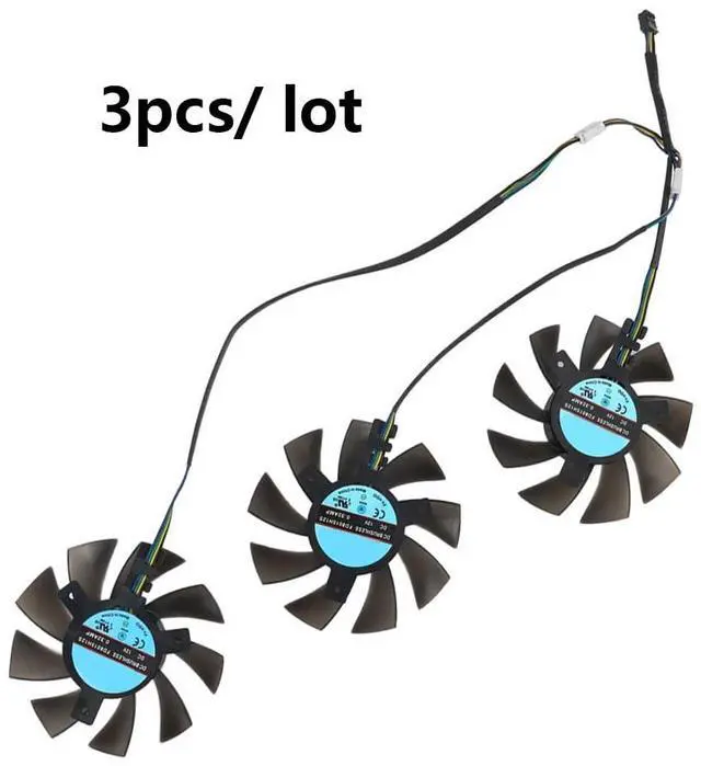 Alt view image 6 of 6 - Graphics Card Cooling Fans Suitable forforAMD Radeon VII Video Series Desktop FD8015H12S 75mm 12V 0.32A 4Pin Video Card Cooler Fans GPU Fan