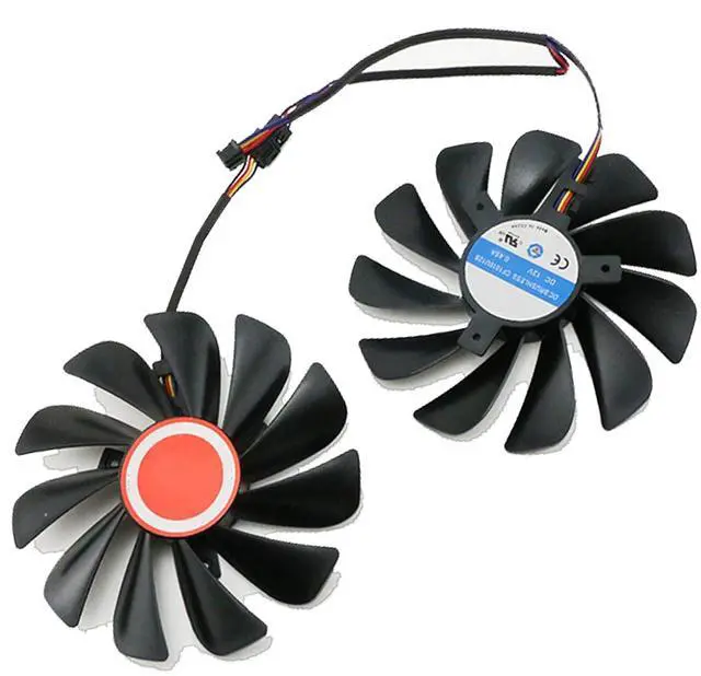 Main image of Graphics Card Cooling Fans Suitable forXFX Radeon RX 590 Fathboy RX 580 GTS Vega 56 Vega 64 Series Desktop CF1010U12S 95mm 12V 0.45A 4Pin Video Card Cooler Fans GPU Fan