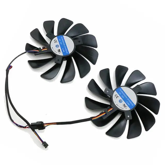 Alt view image 5 of 5 - Graphics Card Cooling Fans Suitable forXFX Radeon RX 590 Fathboy RX 580 GTS Vega 56 Vega 64 Series Desktop CF1010U12S 95mm 12V 0.45A 4Pin Video Card Cooler Fans GPU Fan