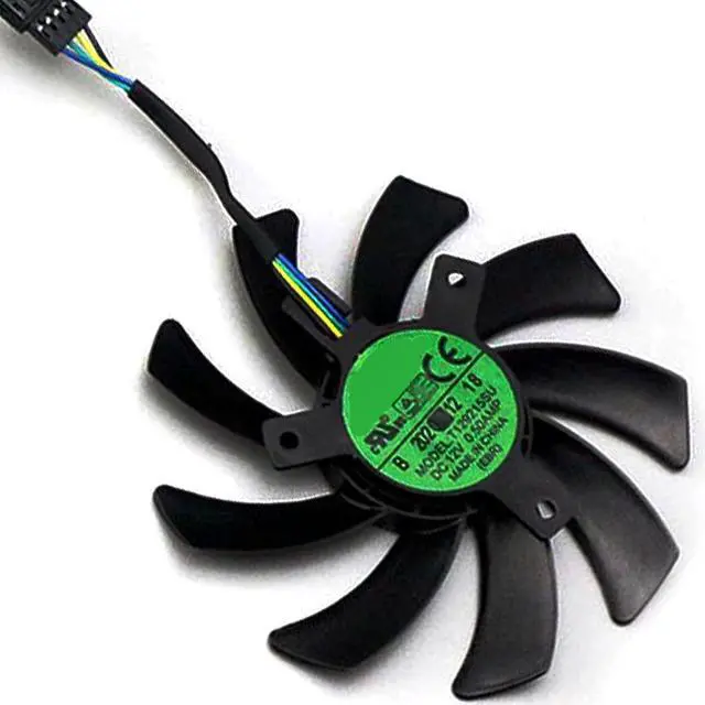Main image of Graphics Card Cooling Fans Suitable for XFX RX 6700XT Speedster SWFT 309 Core Series Desktop T129215SU FDC10H12S9-C 85mm 12V 0.35A 4Pin Video Card Cooler Fans GPU Fan (Fan-A)