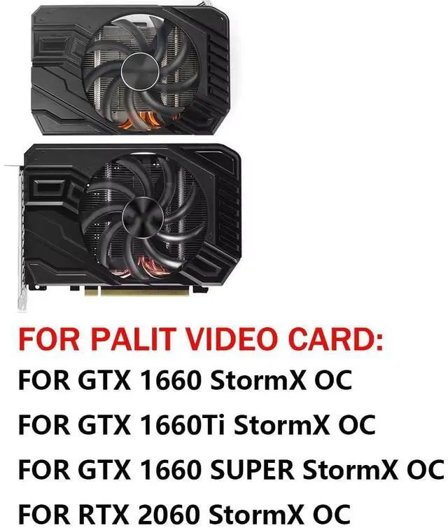 Alt view image 3 of 6 - Graphics Card Cooling Fans Suitable forPalit GTX 1660 1660S 1660Ti RTX 2060 StormX OC Series Desktop TH1012S2H-PAA01 95MM 12V 0.45A 4PIN Video Card Cooler Fans GPU Fan