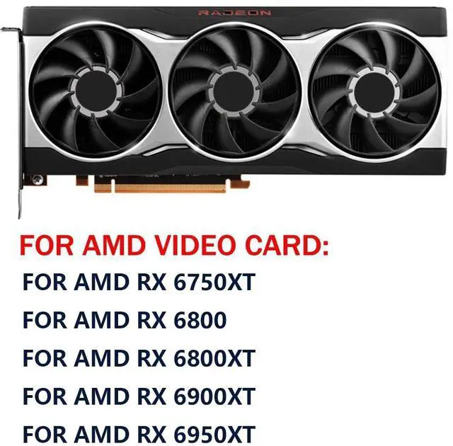 Alt view image 3 of 6 - Graphics Card Cooling Fans Suitable forforAMD RX 6750XT 6800 6800XT 6900XT 6950XT Series Desktop FDC10H12S9-C 85mm 12V 0.35A 4Pin Video Card Cooler Fans GPU Fan