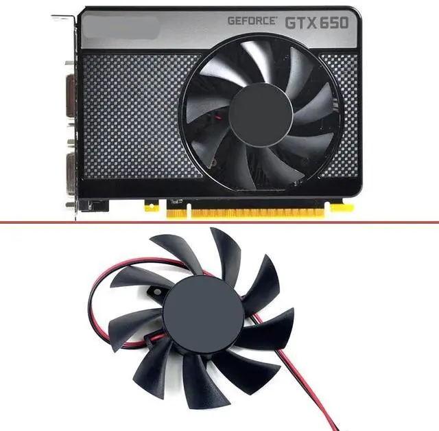 Alt view image 2 of 6 - Graphics Card Cooling Fans Suitable forEVGA GTX 650 650TI GT 740 forGigabyte N240 N250 GTS 240 250 450 Series Desktop T128015SH 75mm 12V 0.32A 2Pin Video Card Cooler Fans GPU Fan