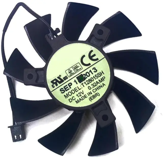 Main image of Graphics Card Cooling Fans Suitable forEVGA GTX 650 650TI GT 740 forGigabyte N240 N250 GTS 240 250 450 Series Desktop T128015SH 75mm 12V 0.32A 2Pin Video Card Cooler Fans GPU Fan