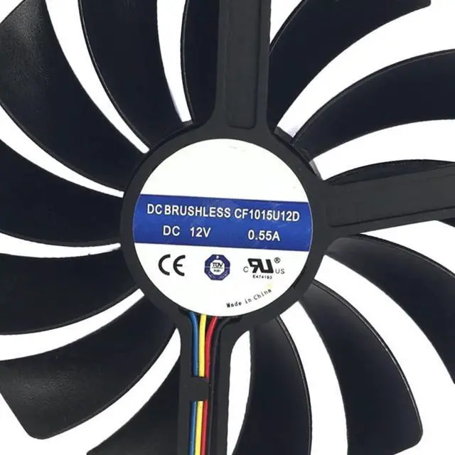 Alt view image 5 of 6 - Graphics Card Cooling Fans Suitable forXFX RX 6800 6800XT 6900XT Speedster 319 Series Desktop Video Card Cooler Fans GPU Fan CF9015U12D 85MM CF1015U12D 95mm 12V 0.55A 4Pin (Fan-C)