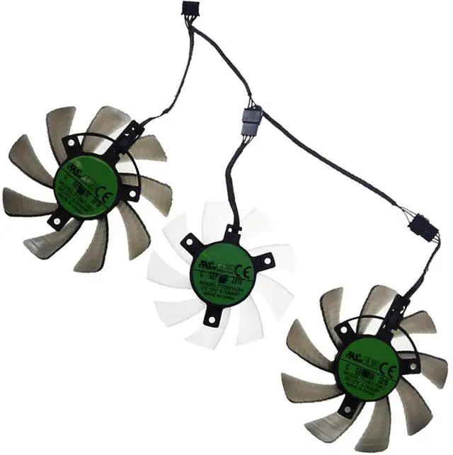 Main image of Graphics Card Cooling Fans Suitable for ASROCK RX 5700XT Taichi Series Desktop T129215BU T128015BU 85MM 75MM 12V 0.32A 0.5A 4PIN Video Card Cooler Fans GPU Fan