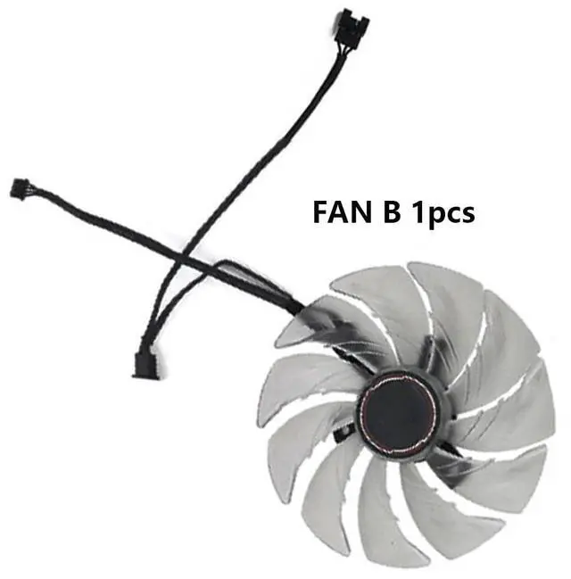 Alt view image 6 of 6 - Graphics Card Cooling Fans Suitable forASROCK RX 6600XT 6650XT 6700XT 6800 6800XT 6900XT 6950XT Phantom Gaming D OC Series Desktop FDC10H12S9-C 87mm 12V 0.35A 4Pin Video Card Cooler Fans (Fan-B)