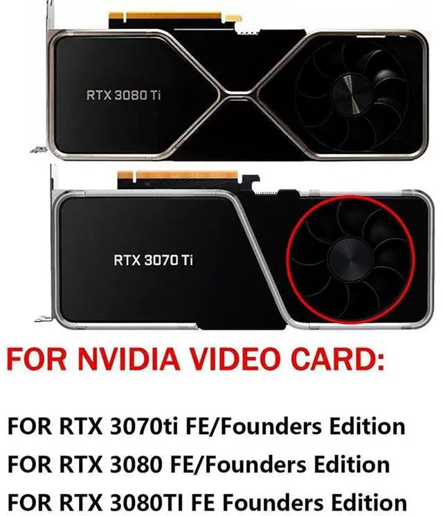 Alt view image 3 of 6 - Graphics Card Cooling Fans Suitable forNVIDIA RTX 3070TI 3080 3080Ti FE Founders Edition Desktop 12V 0.6A 6Pin DAPC0815B2UP008 DAPC0815B2UP003 AFB0912HD-02 85mm (Fan 1)