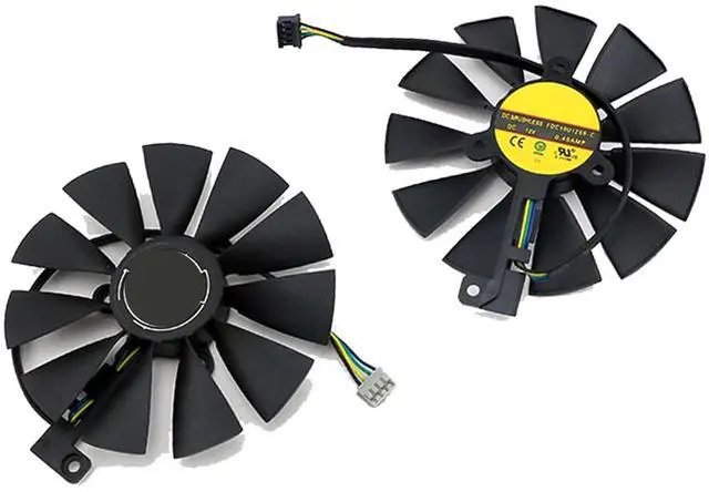 Main image of Graphics Card Cooling Fan Replacement for ASUS Dual RTX 2060 2070 2080 2080Ti Gaming Series FDC10U12S9-C 87mm 12V 0.45A 4Pin Video Card Cooler Fans GPU Fan (2PCS)