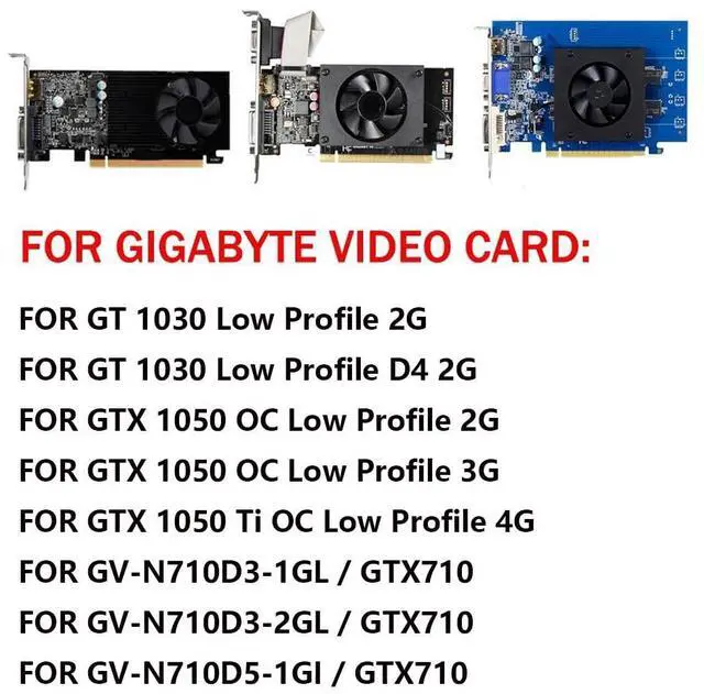 Alt view image 3 of 6 - Graphics Card Cooling Fans Suitable forGigabyte GT 1030 GTX 1050 1050Ti Low Profile GV N710 GTX 710 Series Desktop FS1250-S2053A 47mm 12V 0.19A 3Pin Video Card Cooler Fans GPU Fan