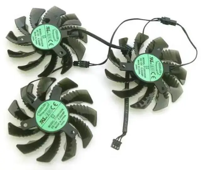 Main image of 1Pair T128010SM PLD08010S12H 12V 0.20A 75mm Fan 40 * 40 * 40mm for GTX 970 GV-N970WF3-4GD Graphics Card Cooling Fan