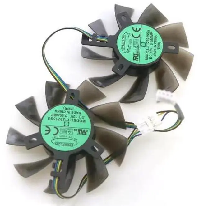 Main image of T129215SU DC12V 0.50AMP VGA Fan for RX570 RX580 RX574 RX588 Graphics Card Cooling Fan