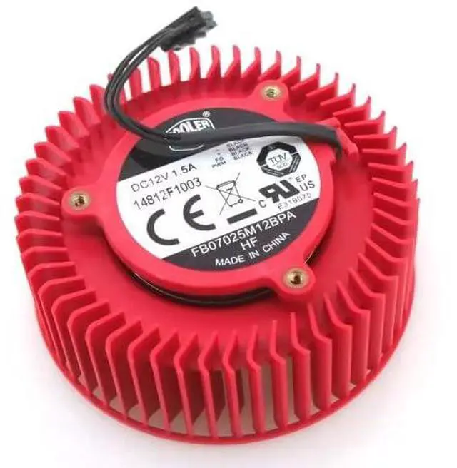 Alt view image 2 of 3 - FB07025M12BPA 7025 65mm 12V 1.5A 4 Pin Video Card Cooler Fan for Radeon R9-270X R9 270 270X Graphics Card Cooling Fan