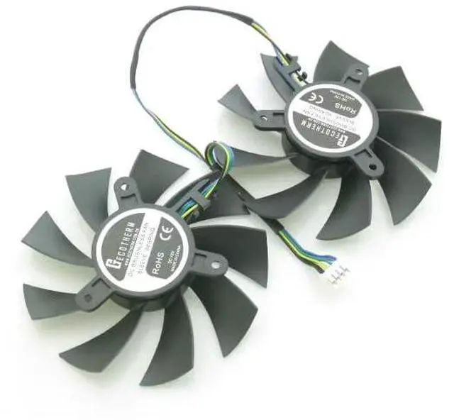 Alt view image 2 of 2 - 2pcs/Lot DC BRUSHLESS Fan 85mm 4Pin VGA Fan for TX 2060 HB GTX1660 1660ti OC HA Graphics Card Cooling Fan