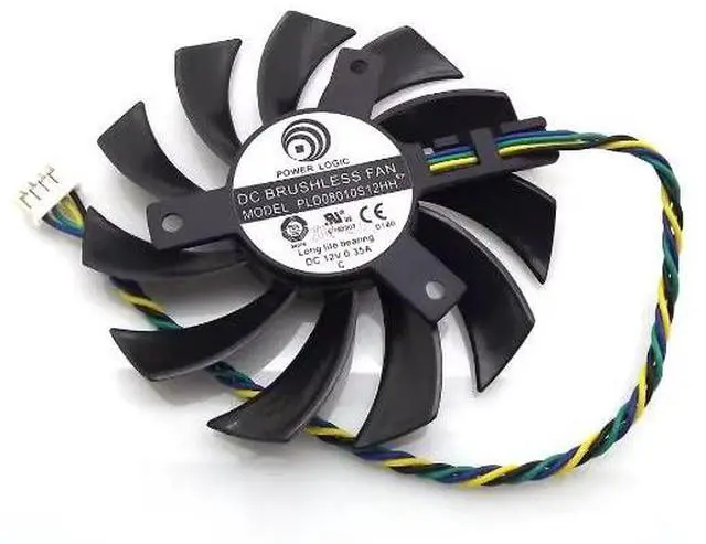 Main image of PLD08010S12HH 12V 0.35A 75mm 4Pin for R6750 HD6750 DDR5.DX11 HD5750 Graphics Card Cooling Fan