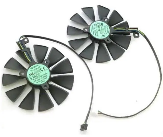 Alt view image 2 of 2 - 1Pair T129215SH 12V 88mm Video Card Cooling Fan for RTX2060 RTX2070 RTX2080 O8G-EVO Graphics Card Cooling Fan