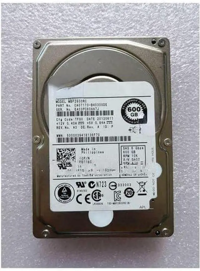 Main image of (NOT FOR HOME PC!) for MBF2600RC 600 g 05 r6cx DA07 2.5 -inch SAS 10 k Server Hard Drive