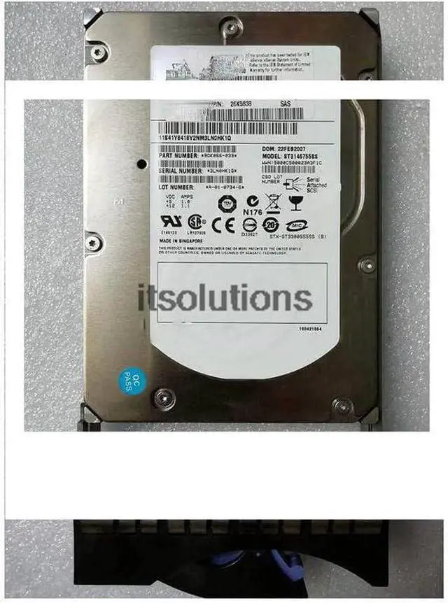 Main image of (NOT FOR HOME PC!) for X3400 X3500 40K1040 39R7342 146.8G 10K 3.5 SAS Server Hard Drive