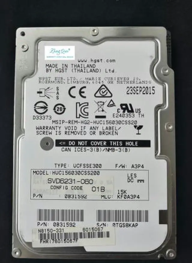 Main image of (NOT FOR HOME PC!) for 01P08J 300G 15K 12G 2.5 HUC156030CSS200 Hard Drive