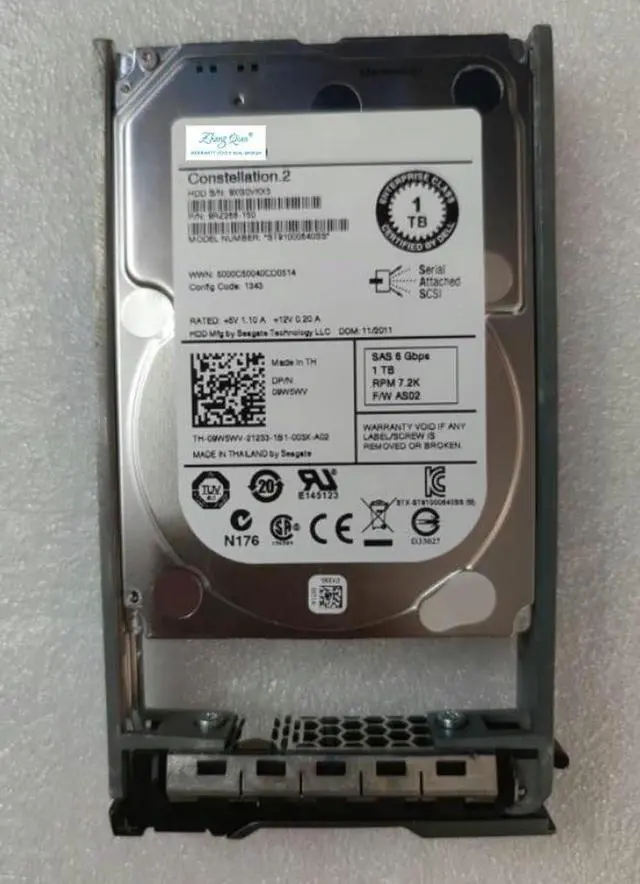 Main image of (NOT FOR HOME PC!) for 09W5WV 1TB 7.2K 6G 2.5 inch 9W5WV Server Hard Drive