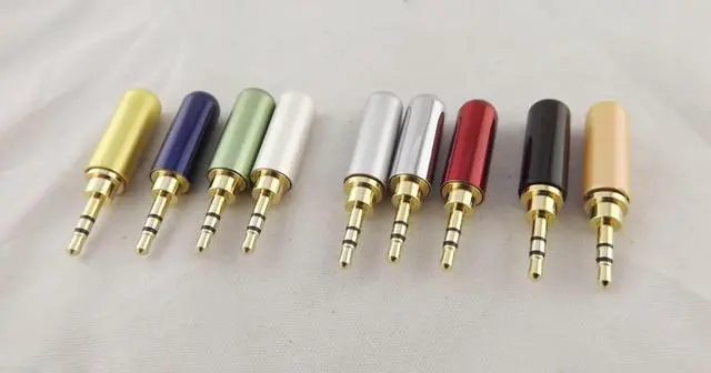 Main image of (NOT FOR HOME PC!) for 100pcs Gold 2.5mm 3Pole Stereo Male Repair Headphone Metal Audio Earphone Connector White/Black/Blue/Dark red/Gold/Orange/Silver Hard Drive