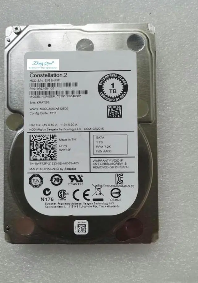 Main image of (NOT FOR HOME PC!) for 1T 2.5 SATA ST91000640NS WF12F 09KW4J Hard Drive