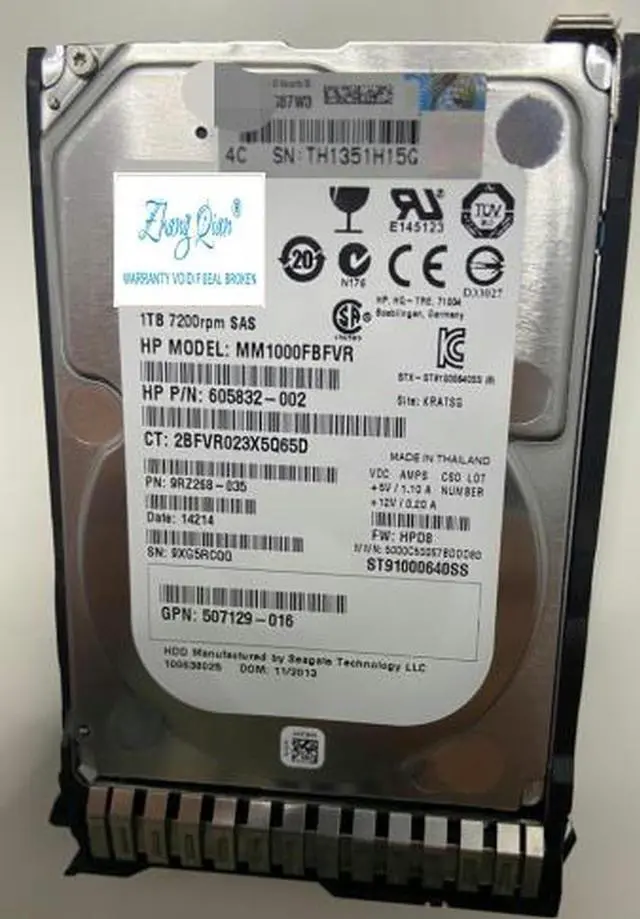 Main image of (NOT FOR HOME PC!) for 653954-001 1TB 7.2K 2.5 652749-B21 G8G9 Hard Drive